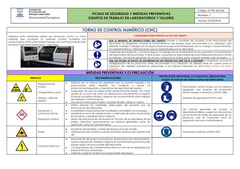 pdf de medidas de seguridad de torno cnc|reglas de trabajo de los tornos.